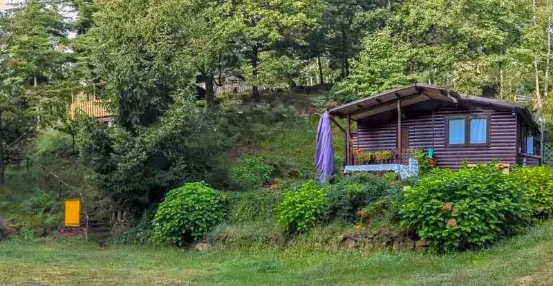 Caravan con chalet e bagno 2 Pers