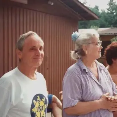 Naturismo in Italia - Tom, Clara, Luisa e Gianfranco. I fondatori delle Betulle Villaggio - Campeggio Naturista